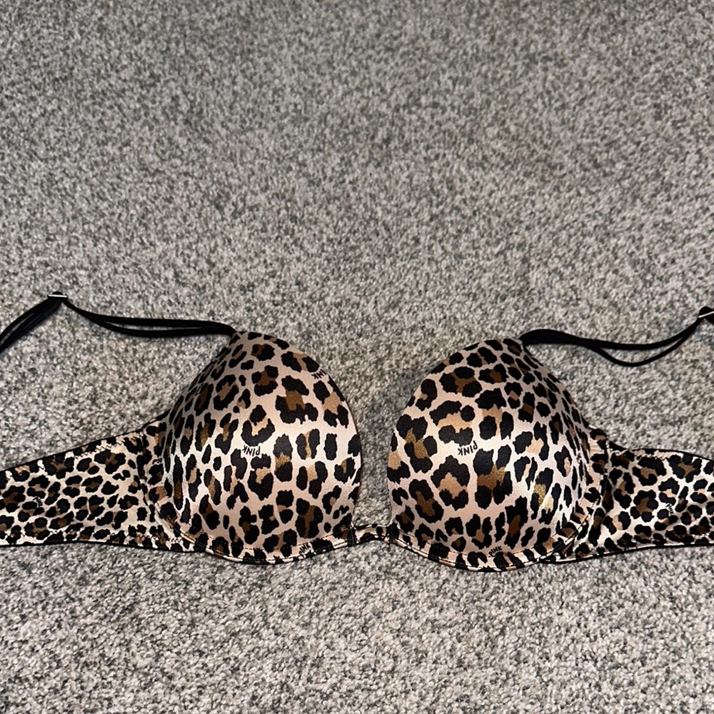 Leopard Print Women's Bra 34B